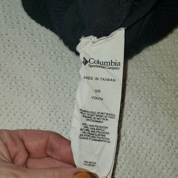 Columbia Embroidered Fleece Youth Sz OS Hat Cap - Picture 5 of 9